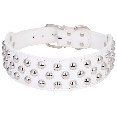 3 Rows Studs Large Dog Collar