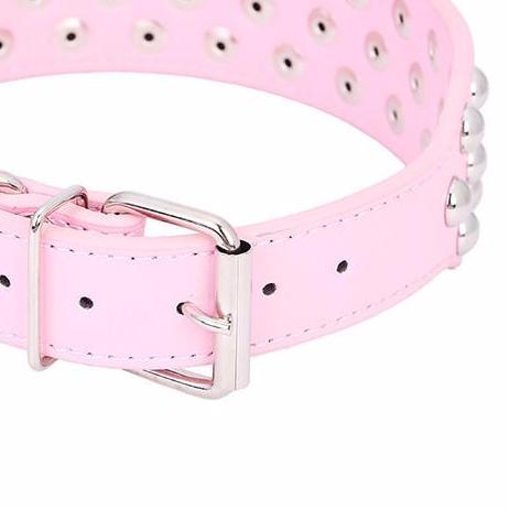 3 Rows Studs Large Dog Collar