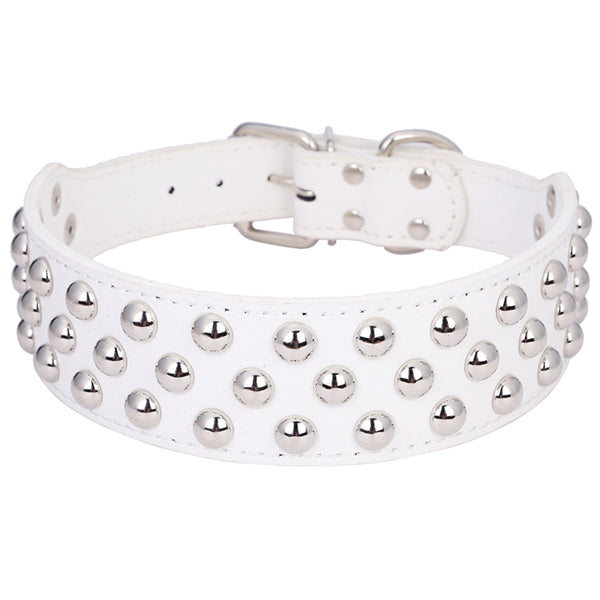 3 Rows Studs Large Dog Collar