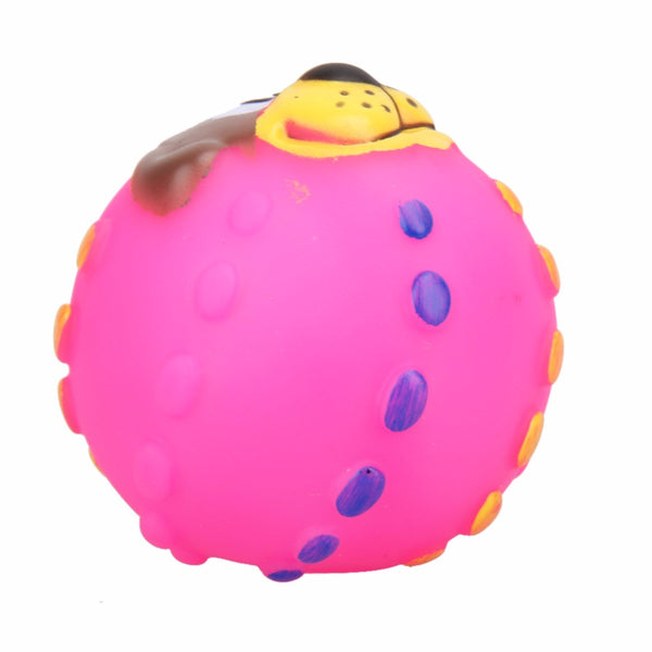 Soft Rubber Dog Face Chew Squeaker