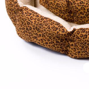 Colorful Leopard Print Dog Bed