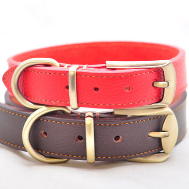 New Genuine Leather Dog Collar