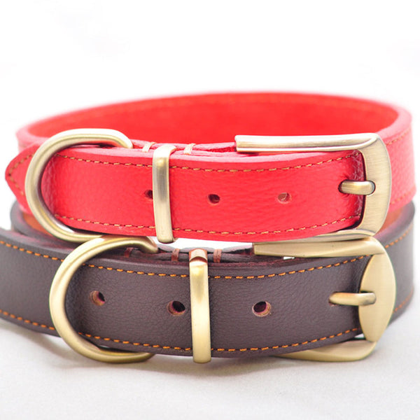New Genuine Leather Dog Collar