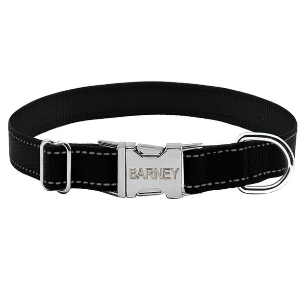 Reflective Engraved Dog Collar