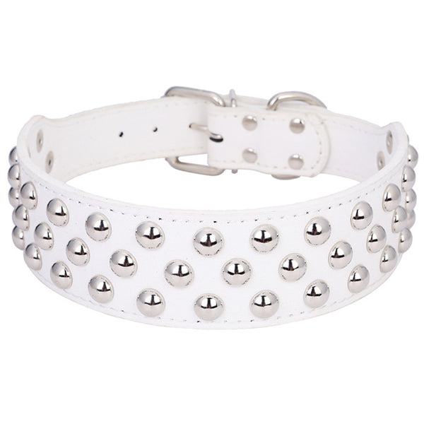 3 Rows Studs Large Dog Collar