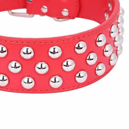 3 Rows Studs Large Dog Collar